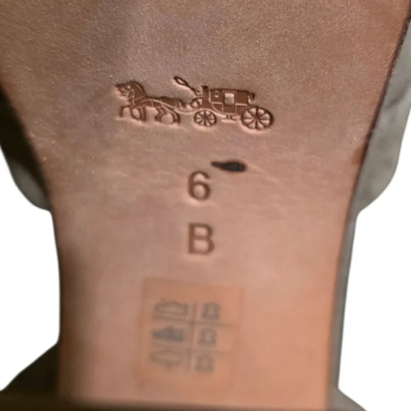 COACH Suede Platform Heels Wraparound Ankle Strap Nikeeta - Size 6 - Picture 9 of 9